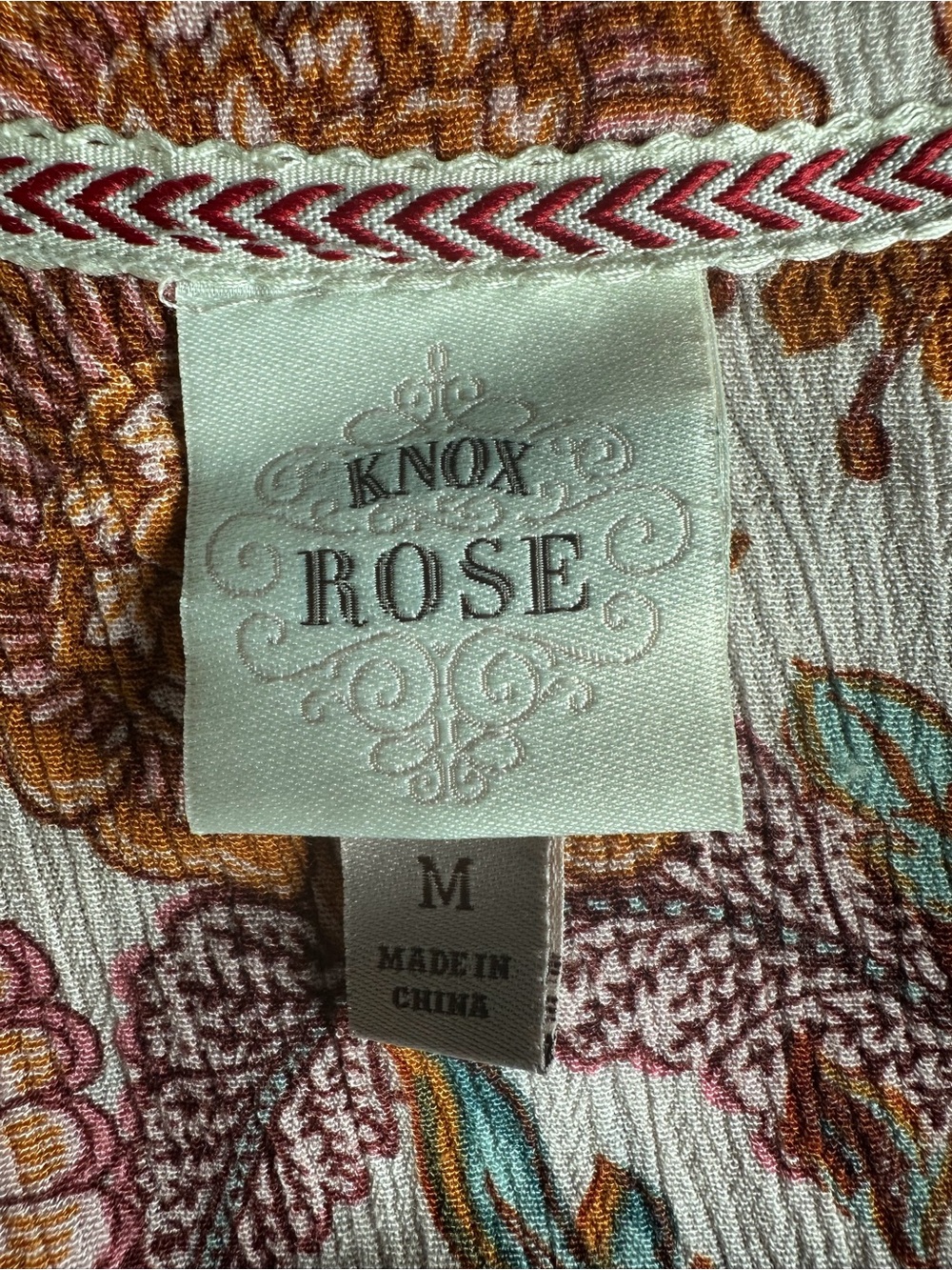 Knox Rose Pink and Rust Floral Tiered Maxi Dress pumpkins print Medium - Picture 4 of 7